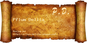 Pflum Delila névjegykártya